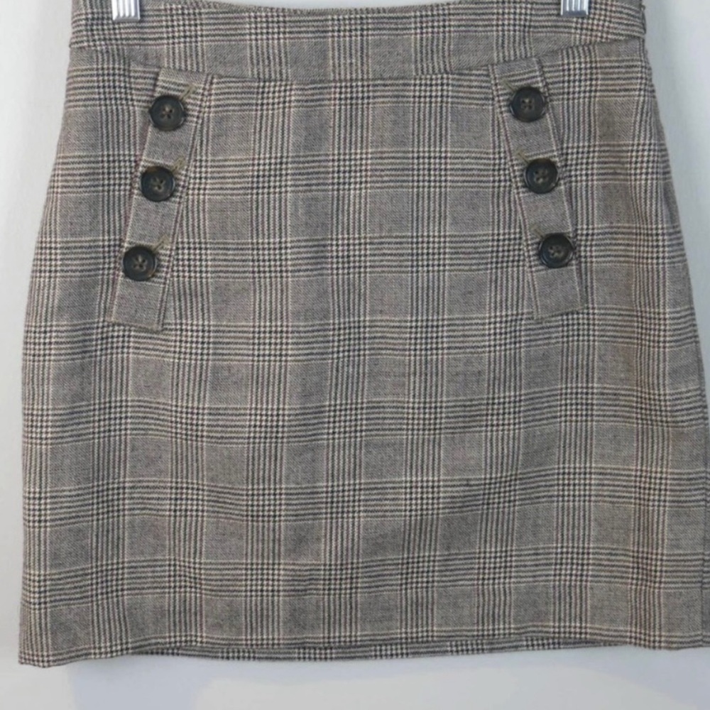 Banana Republic Gray and White Mini Pencil Skirt